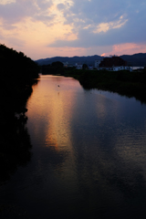 園瀬川の夕景