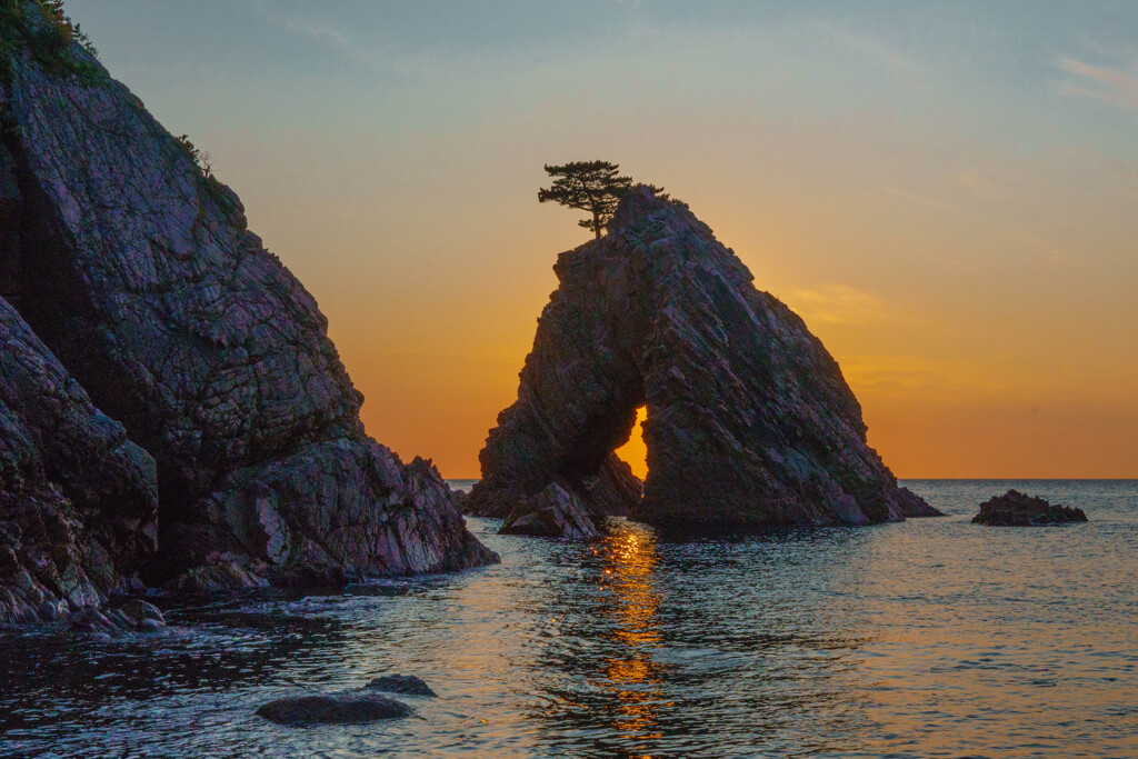 夕焼けの千貫松島