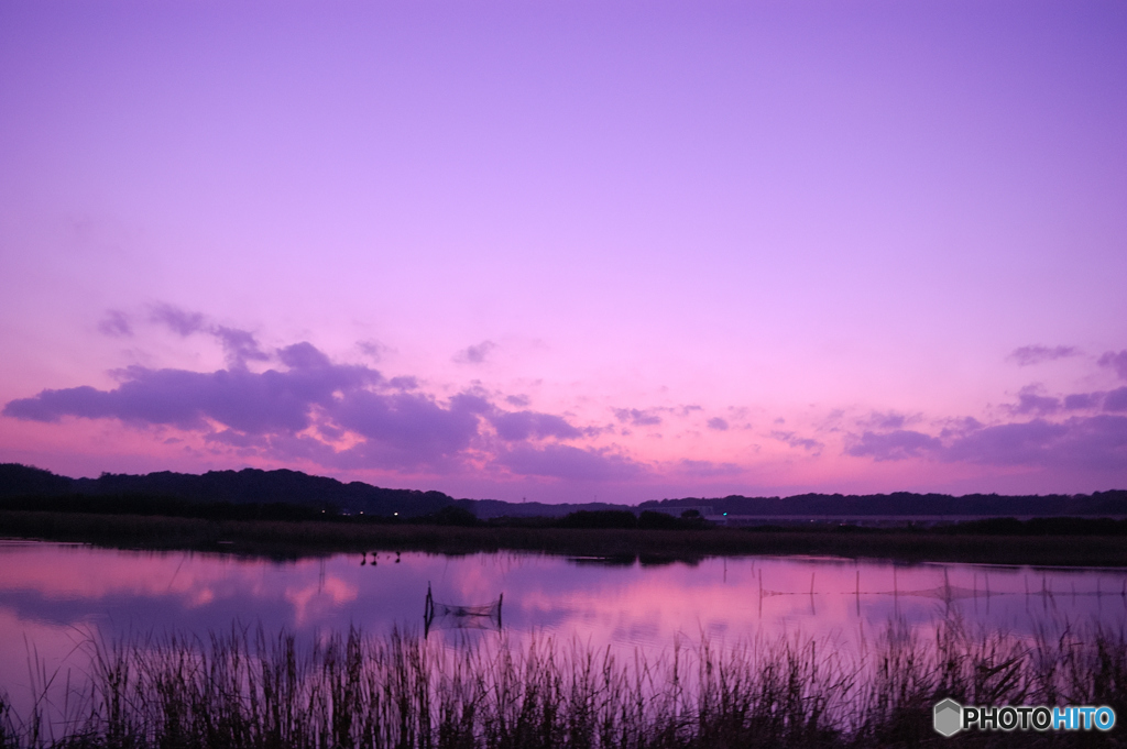 最後に色付いた夕暮れ