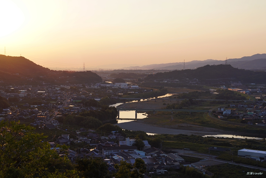 フルーツライン：眼下に広がる夕景