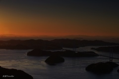 亀老山展望公園：沈む来島海峡