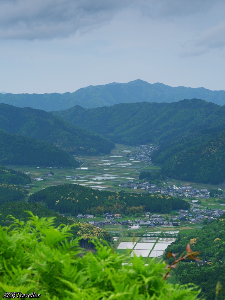 黒井城跡：眼下に見下ろす風景