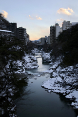 薄暮の鬼怒川