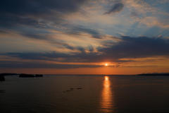 田辺湾の夕陽
