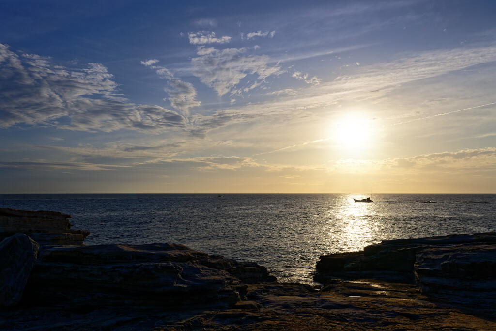 千畳敷の夕陽