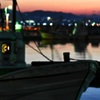 夕暮れの漁港