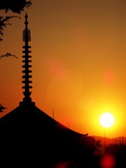 日本の夕暮れ