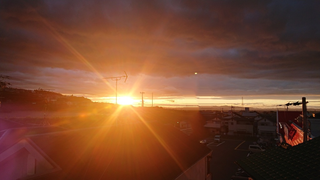 久しぶりの夕日♪