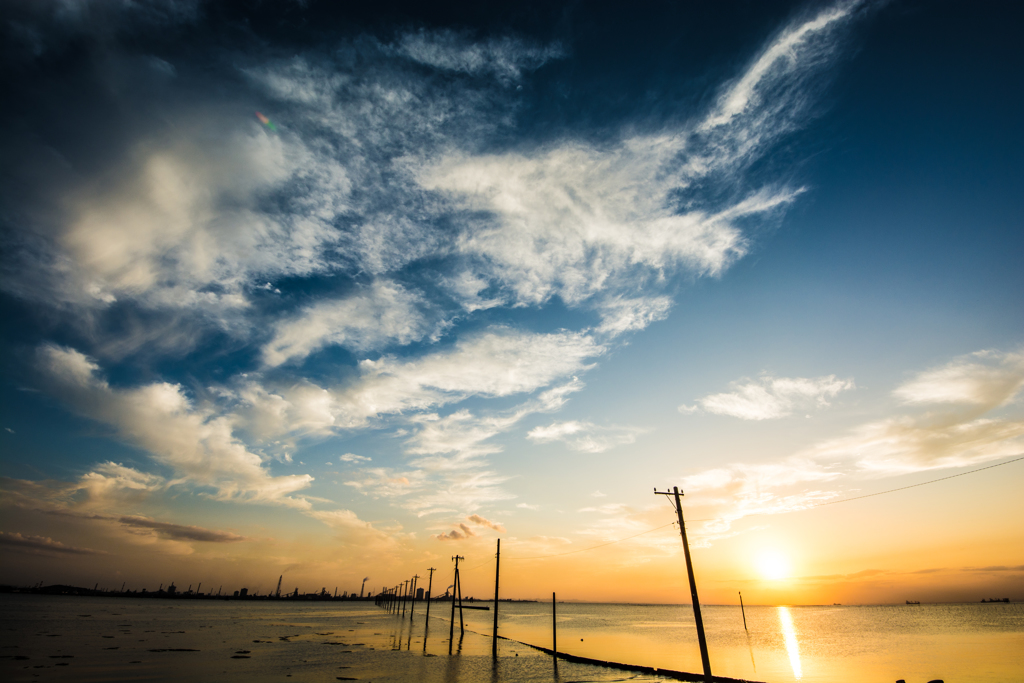 江川海岸・夕景