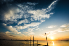 江川海岸・夕景