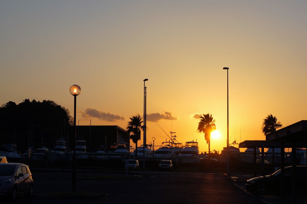 道の駅・海の駅　宇土マリーナおこしき館　夕陽