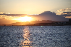 秋色の空と富士の影②