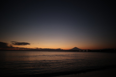 夕暮れの富士に