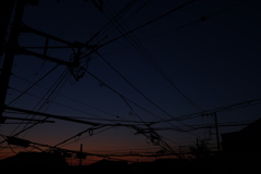 夜明けの空を自室から
