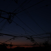 夜明けの空を自室から