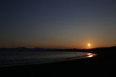 焼けた日曜の空