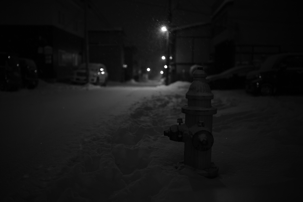 雪の街の静寂