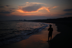 釣っていた少年