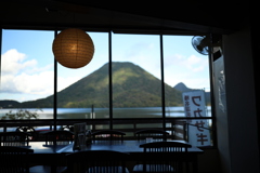 榛名湖畔で