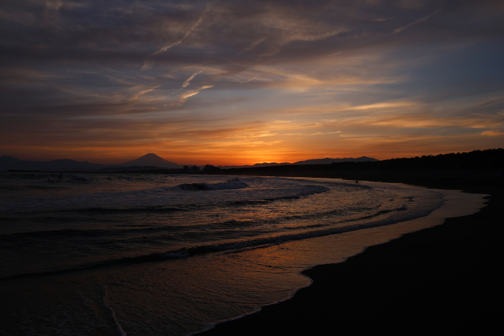 夕焼けの写真