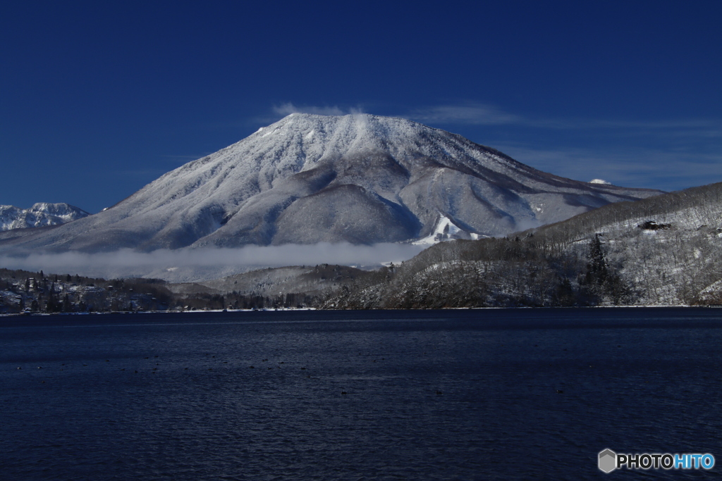 冬景色の黒姫山