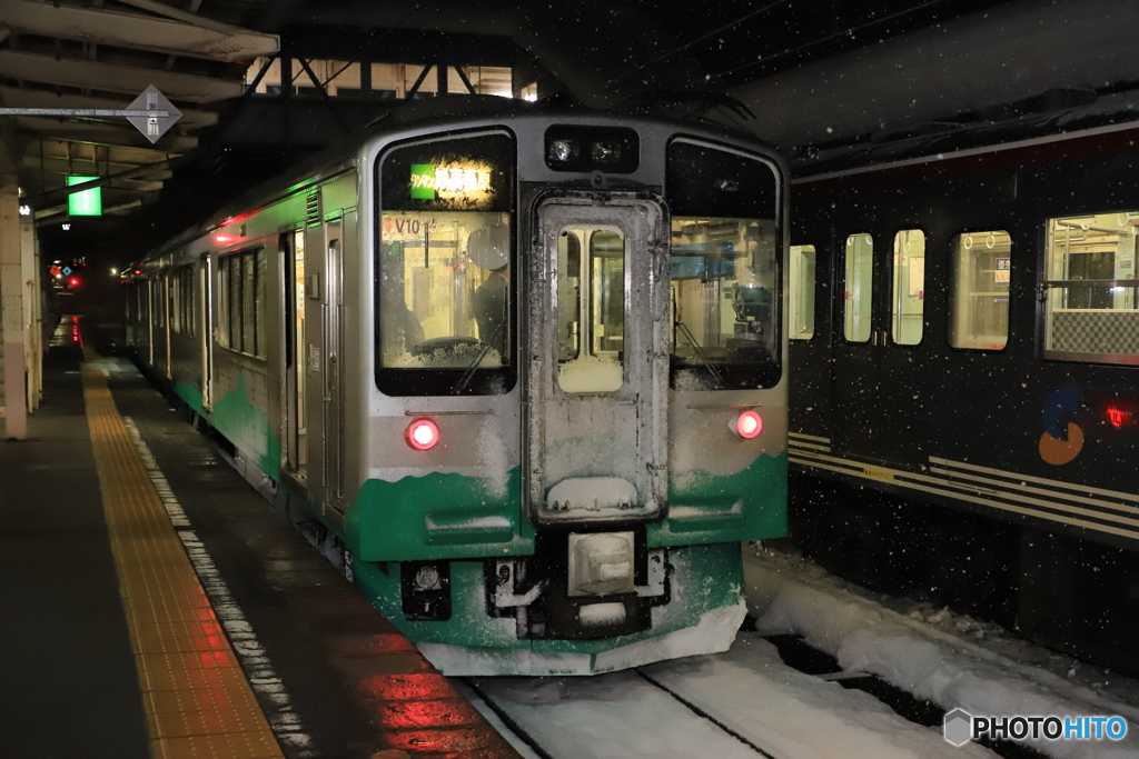 雪の中ゴール