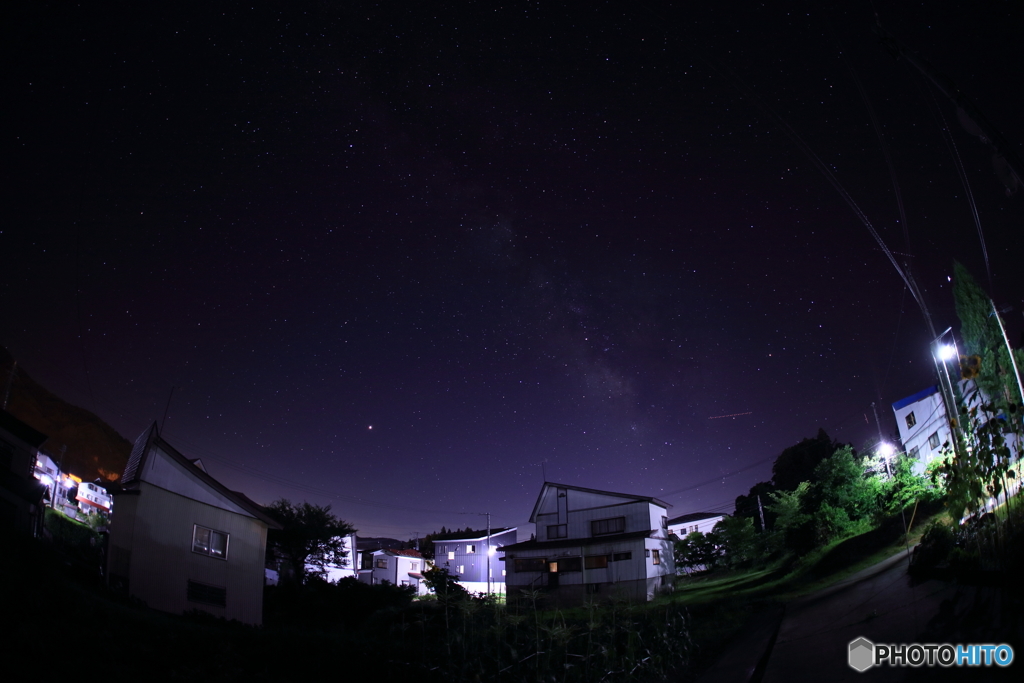 うっすらと天の川