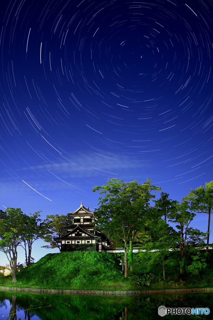 北極星と高田城
