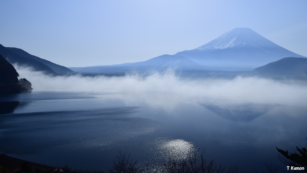 霧の中から富士山が見えた!!