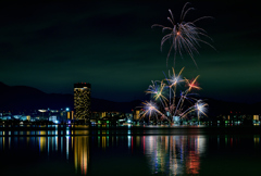 大津プリンスホテル花火③