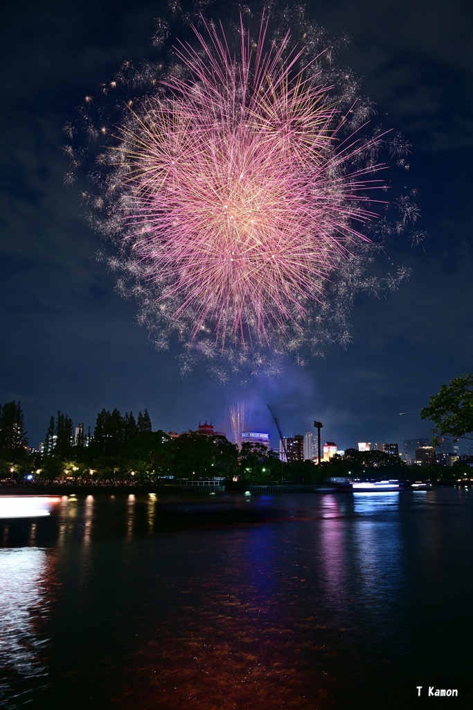 天神祭り花火③