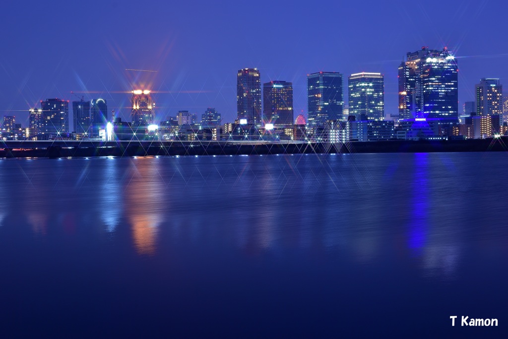 淀川から見た梅田の夜景②