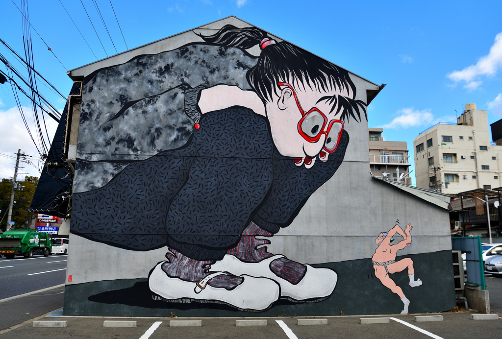 北加賀屋ウォールアート➌