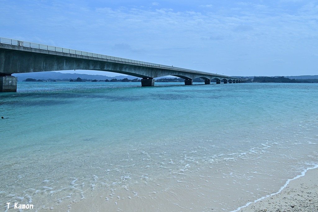 ビーチと大橋