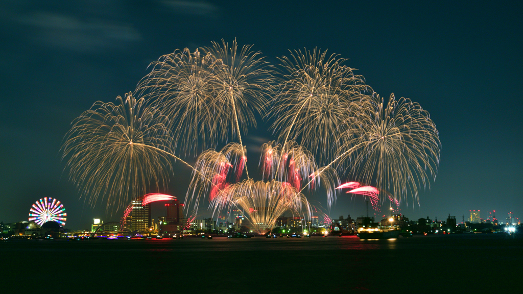 名港水上芸術花火2023⑨