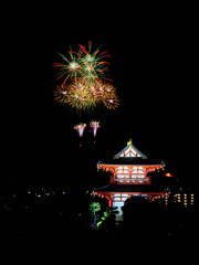 若草山焼きの花火①
