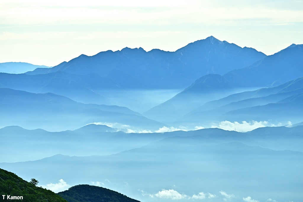 南アルプスの山々