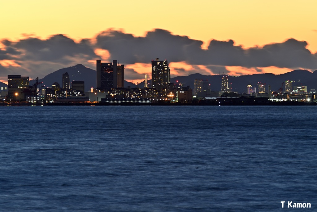 夕景～西宮から神戸を