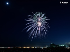 月に星にそして花火と夜景～芦屋サマーカーニバル花火①