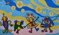 北加賀屋ウオールアート②