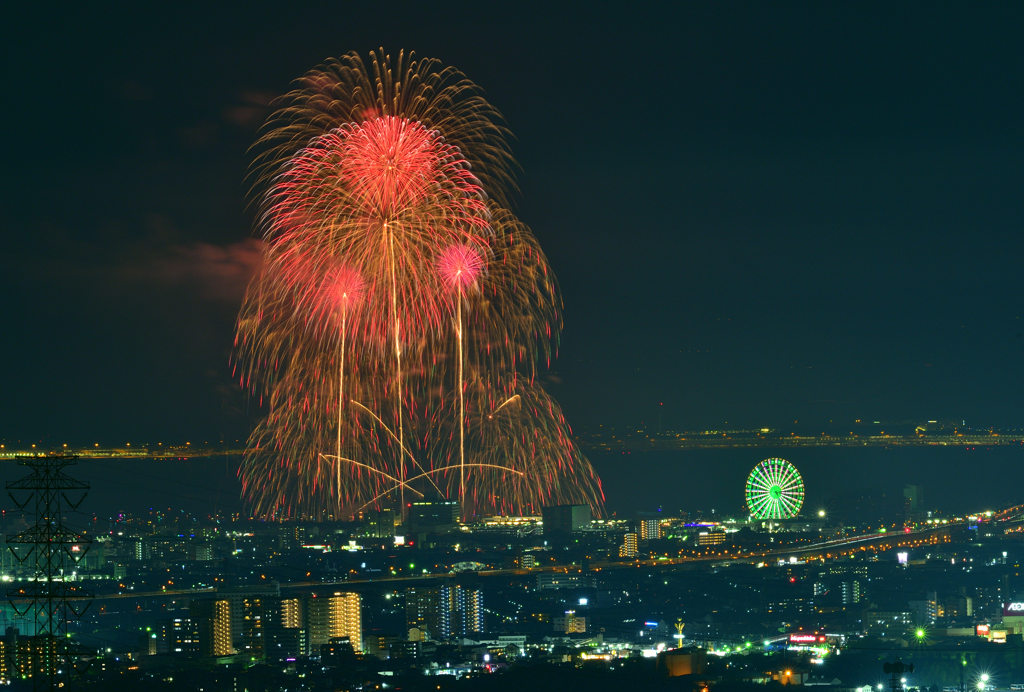 大阪湾りんくう芸術花火⑫ by かもんチャン （ID：12084334） - 写真共有サイト:PHOTOHITO