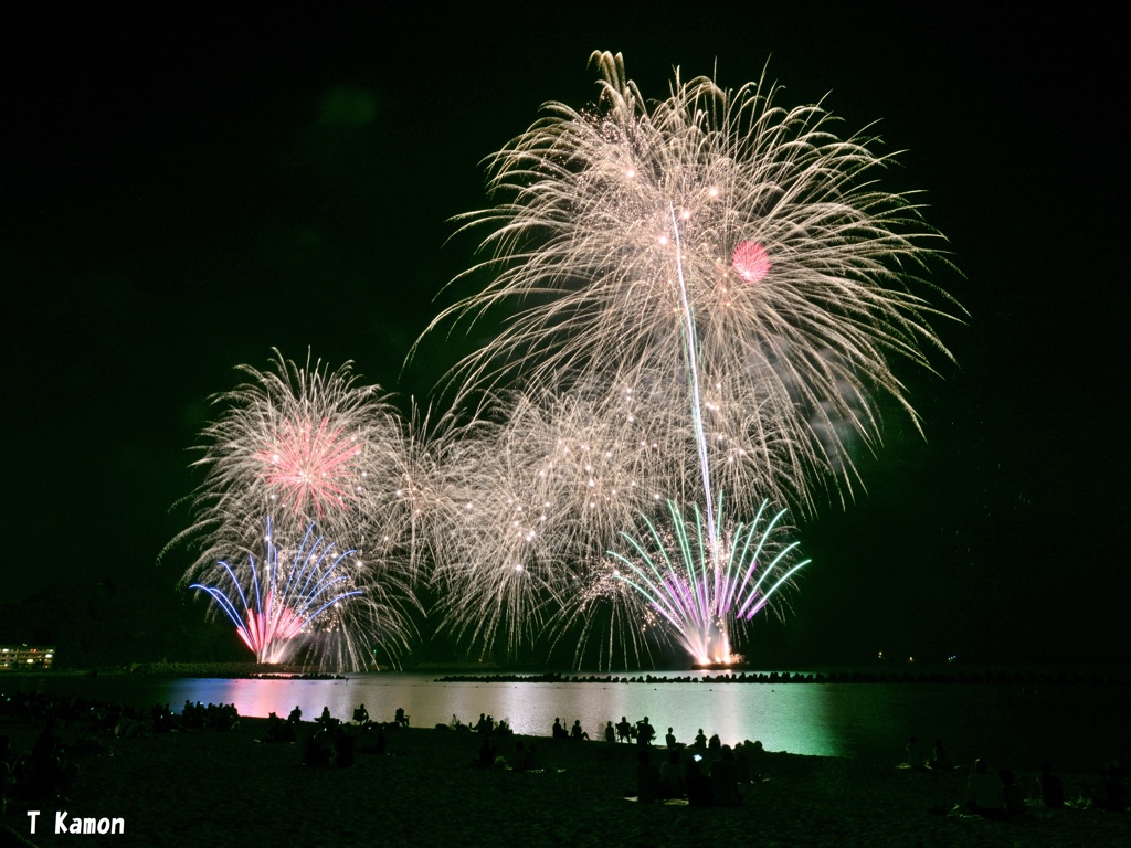 たけの海上花火⑧