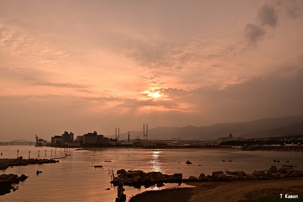 芦屋の夕日～夕日シリーズ