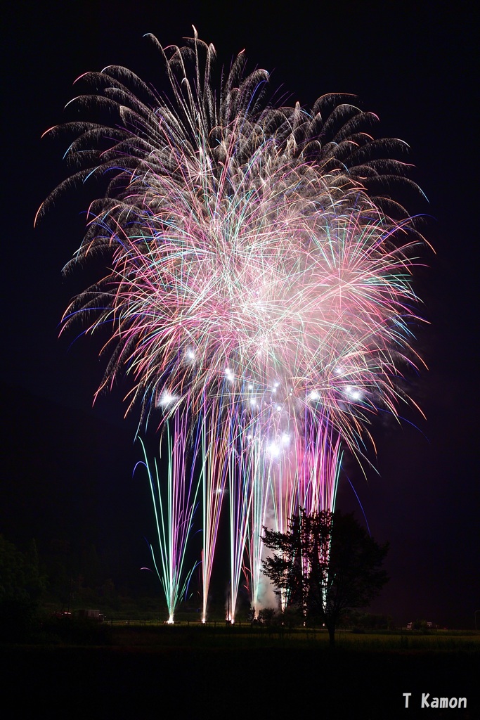 朝来市山東夏祭り花火①