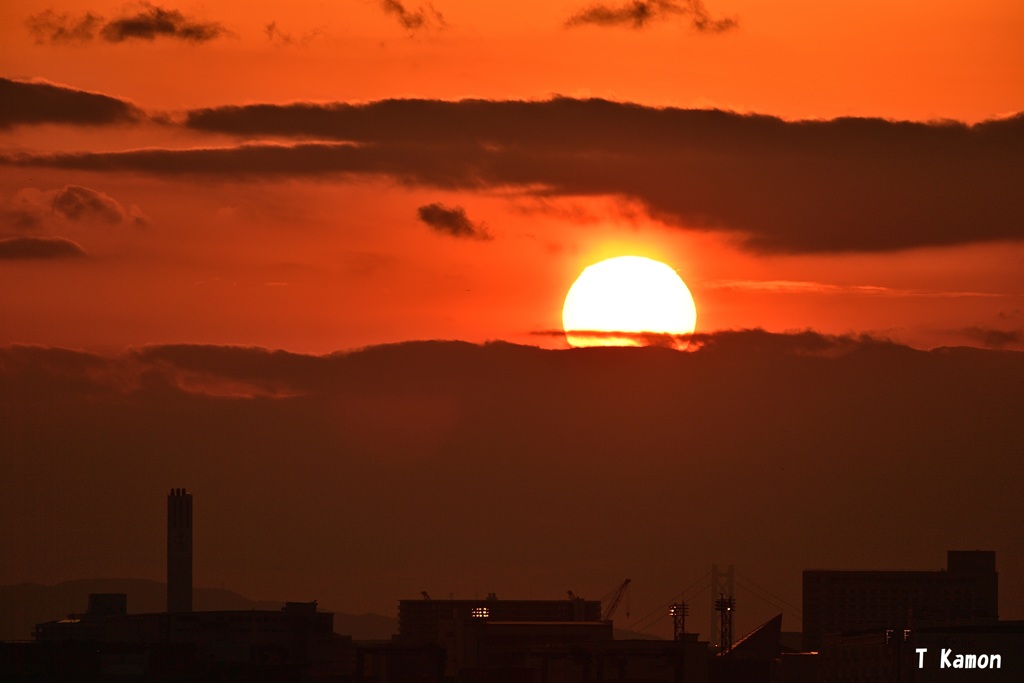 休日の夕陽③