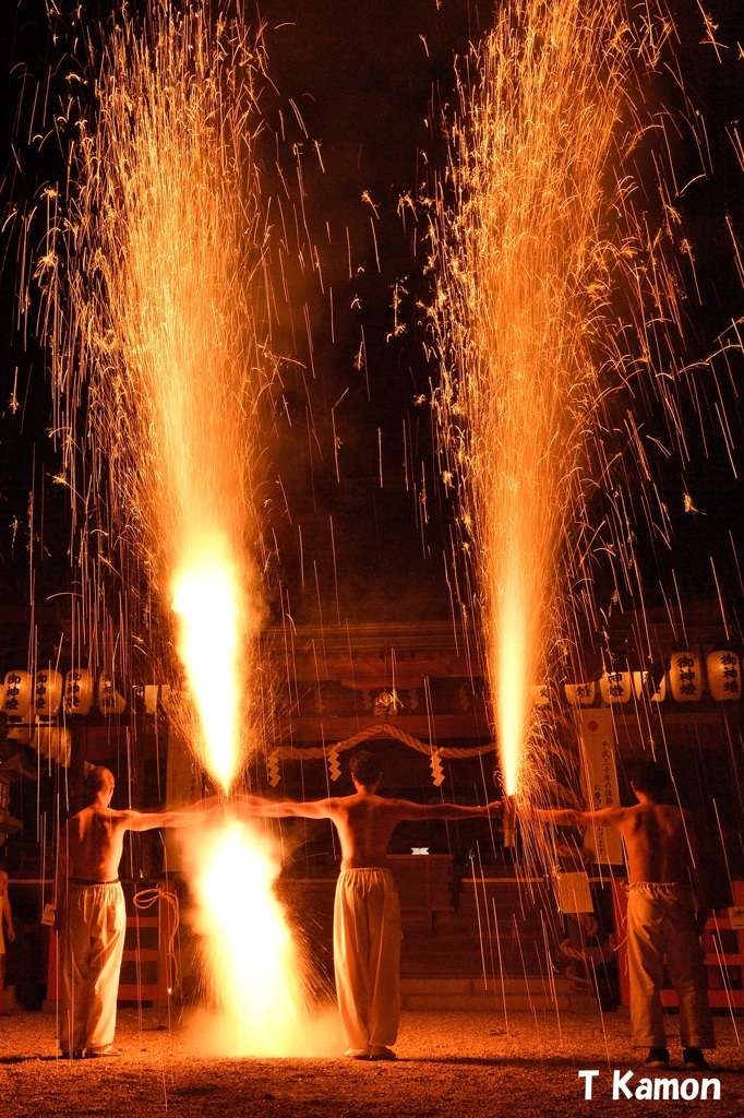 風鎮大祭の花火奉納⑥～ハネ～