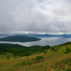 屈斜路湖と中島