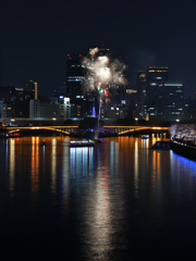 天満橋水上ミニ花火②