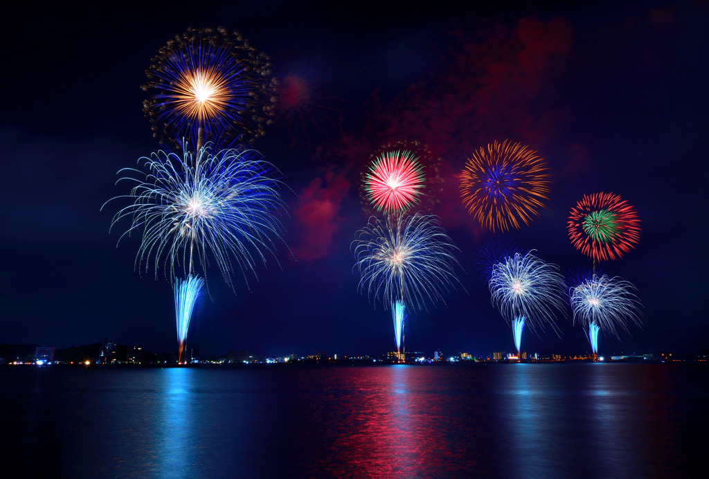 松江水郷祭湖上花火大会①