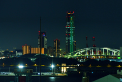 夜のコスモタワー遠景